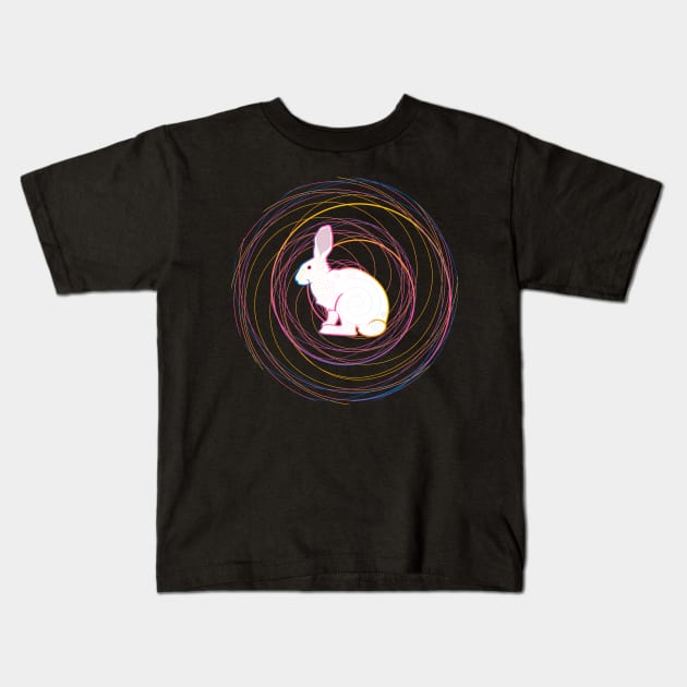 White Rabbit Kids T-Shirt by Maxsomma